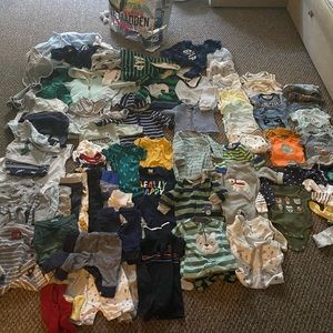 A lot of baby clothes preemie, 0-3, 3-6 & 6 months
